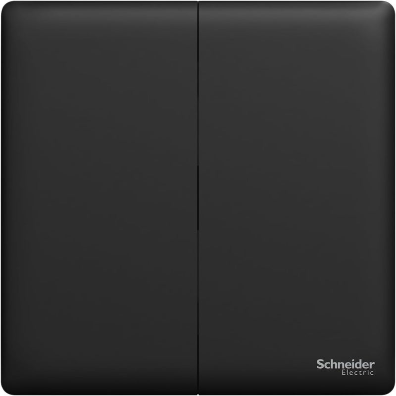 Schneider Electric Unica X 2-Gang 1-Way Switch - Jet Black - Image 1