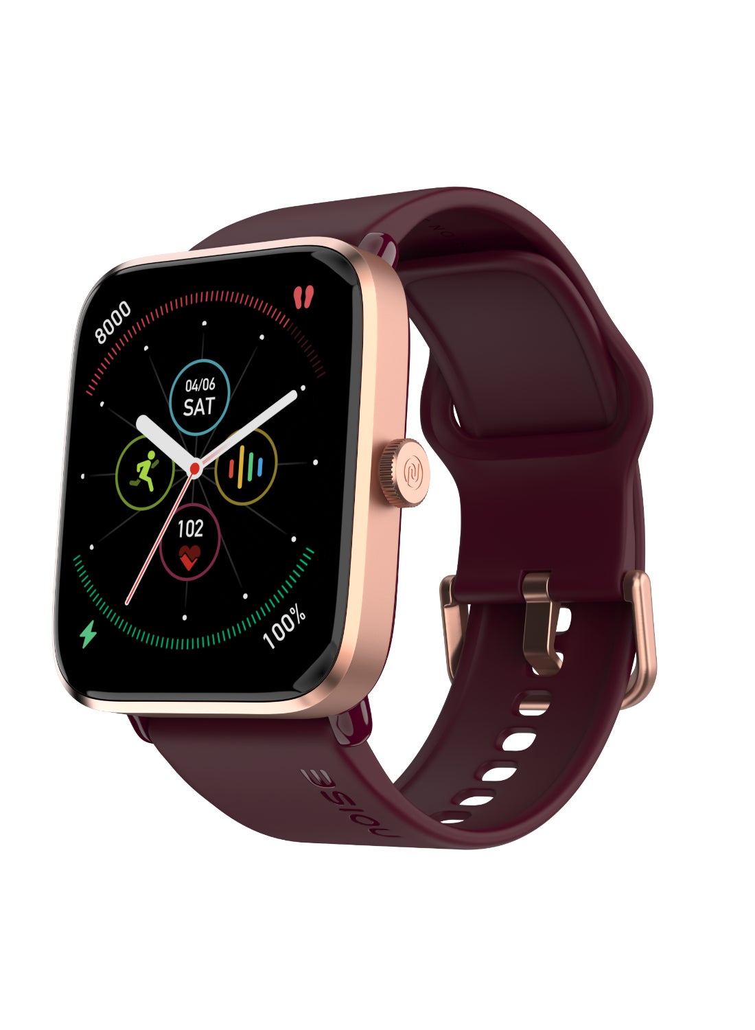 Noise Colorfit Pro 4 Alpha 1.78" Amoled Display, Bluetooth Calling Smart Watch, Functional Crown, Metallic Build, Intelligent Gesture Control, Instacharge Deep Wine
