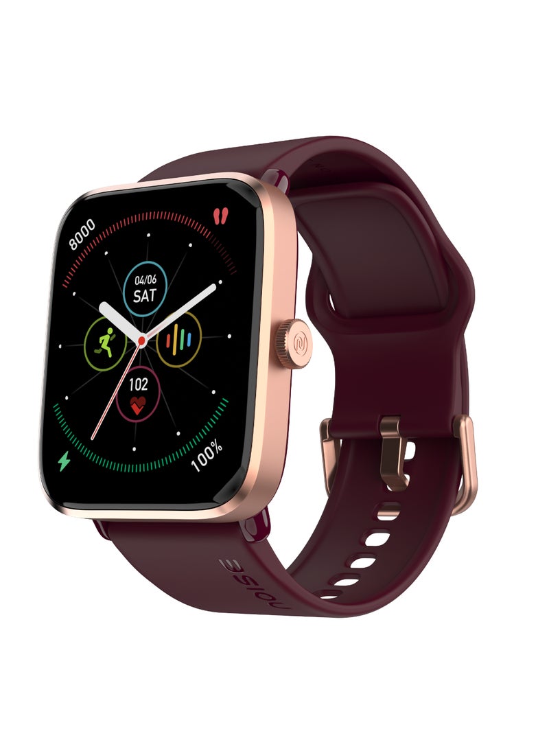 Noise Colorfit Pro 4 Alpha 1.78" Amoled Display, Bluetooth Calling Smart Watch, Functional Crown, Metallic Build, Intelligent Gesture Control, Instacharge Deep Wine - Image 1