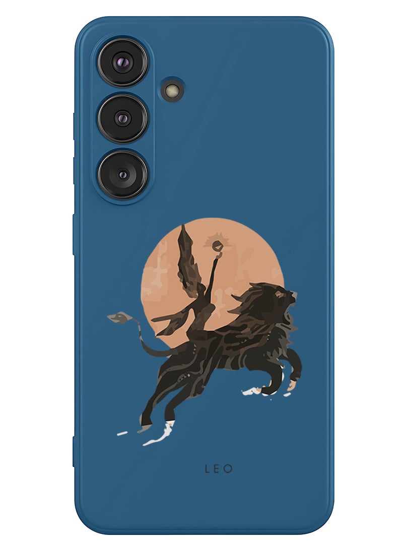 Theodor Protective Slim Fit Case Liquid Silicone Cover with Full Body Protection Anti-Scratch Shockproof Case For Samsung Galaxy S25 Plus (Blue) - Leo-01 - Image 1