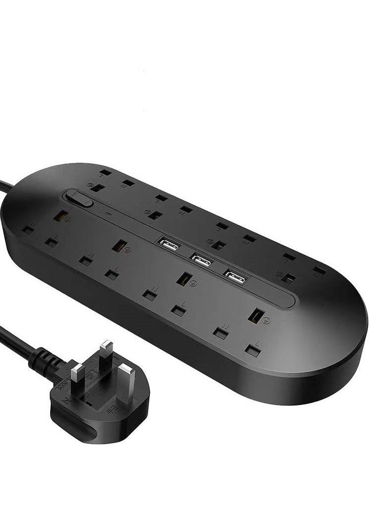 Loquat British Standard Power Strips 3 USB overload resistant PD fast charging 4 sockets