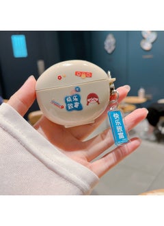 حافظة واقية لسماعات الرأس Honor Earbuds X7 Bluetooth حافظة ناعمة كرتونية Love Flower DIY-اللون: أبيض عتيق السعادة إلى الغنية + طراز القلادة: Huaqiangbei Pro 4