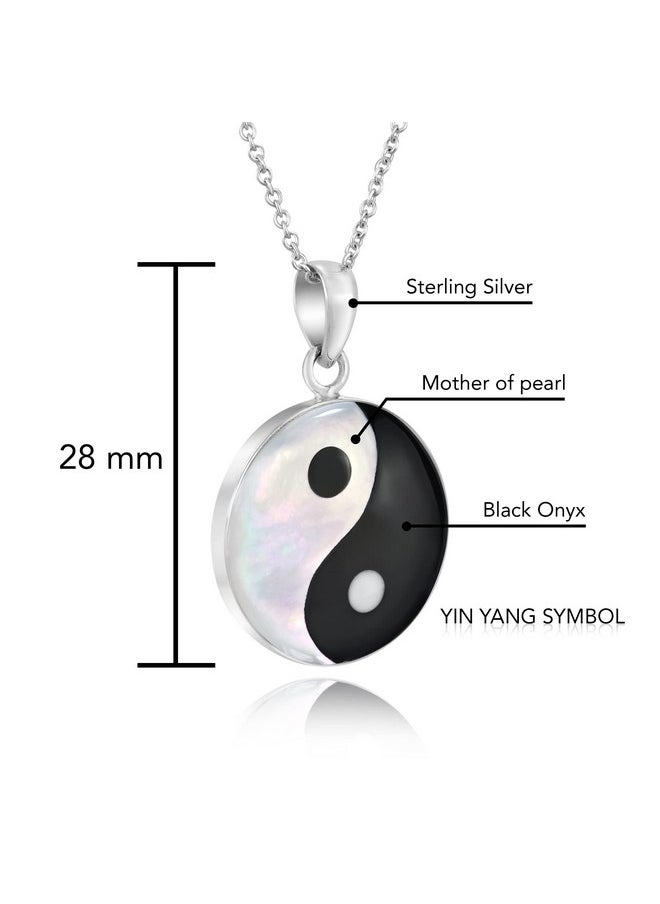 AeraVida Yin Yang Balance Of Life .925 Sterling Silver Necklace For Men And Women, 18 Inch  - Image 5