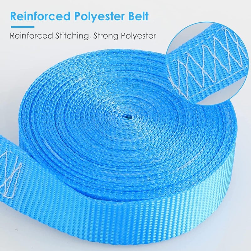 TLGREEN 10 Pcs 20 FT Endless Ratchet Tie Down Straps - No Hook for Transporting Goods (Blue) - Image 5
