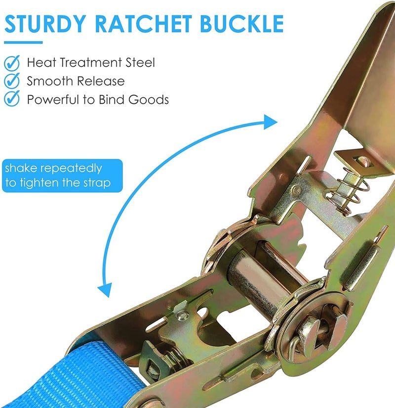TLGREEN 10 Pcs 20 FT Endless Ratchet Tie Down Straps - No Hook for Transporting Goods (Blue) - Image 3