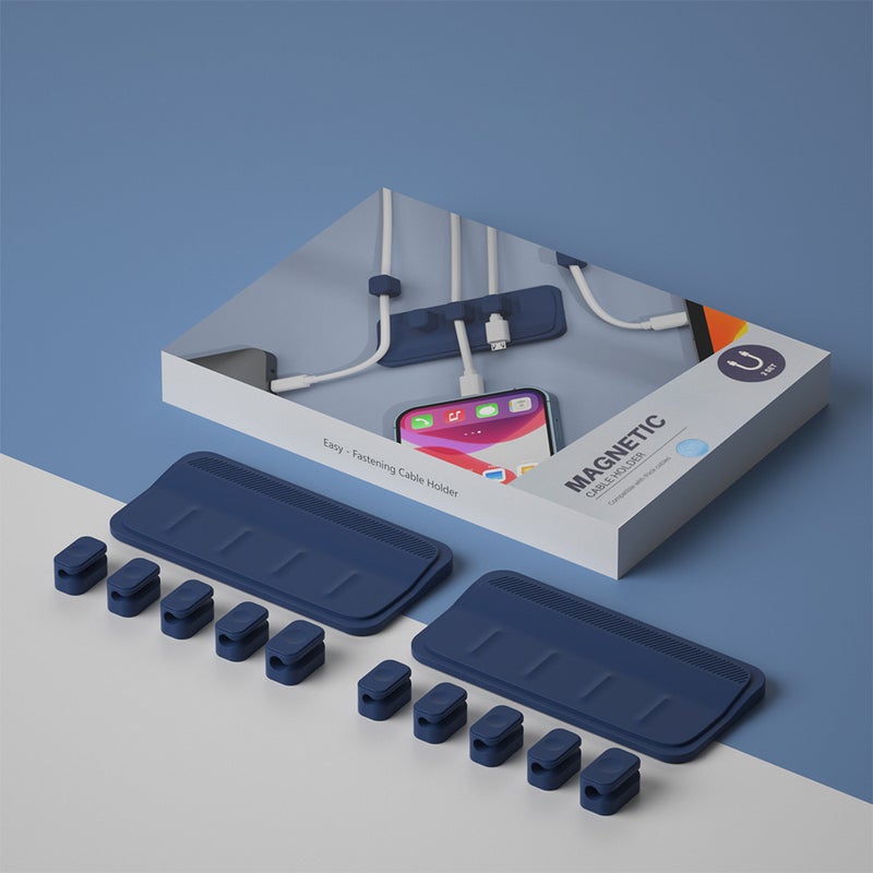 Data Line Storage Magnetic Office Desktop Organizer Mouse Line Solid Line Seamless Self-Adhesive Winder - Image 5