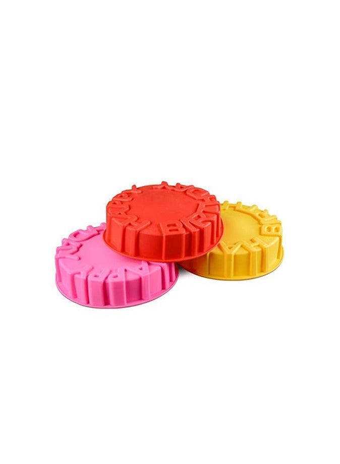 بيسبل بيسبيل قالب كيك سيليكون دائري مع تصميم حروف "Happy Birthday"، قالب خبز غير لاصق – BB3372بيسبيل قالب كيك سيليكون دائري مع تصميم حروف "Happy Birthday"، قالب خبز غير لاصق – BB3372 - Image 3