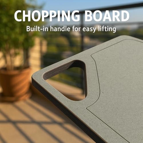 MAYUMI Green Wood Kitchen Cutting Board with Triangular Handle, Eco-Friendly and Durable (10 Years Quality Guarantee)(8" X 6" (Only Ideal for Spices, Salad) - Image 5