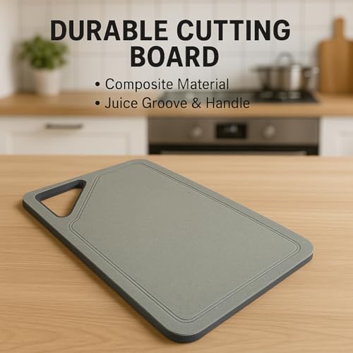 MAYUMI Green Wood Kitchen Cutting Board with Triangular Handle, Eco-Friendly and Durable (10 Years Quality Guarantee)(8" X 6" (Only Ideal for Spices, Salad) - Image 3