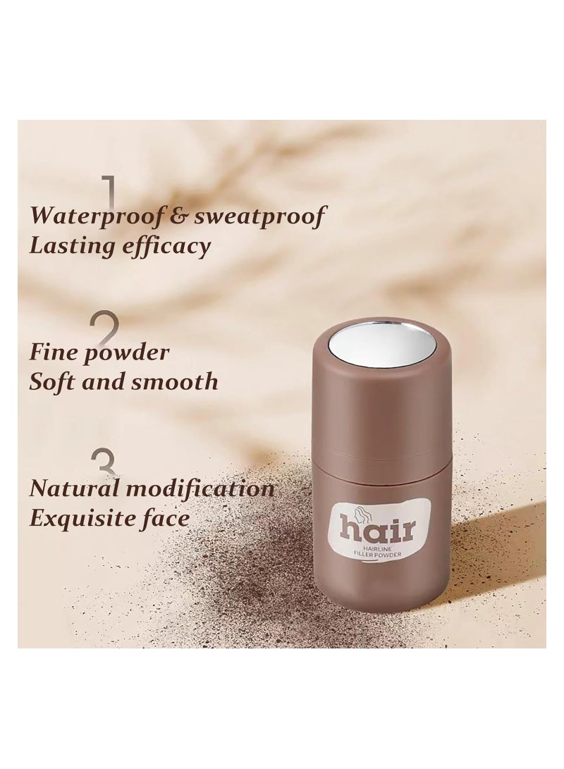 SOLARAE Hairline Powder, Root Touch Up Hair Powder, Waterproof Longlasting Thicken Fill Hair Volume, Sweatproof Natural Colour Looking Modification, Gray Hair Coverage Hair, Quick Cover Up (Dark Brown) - Image 5