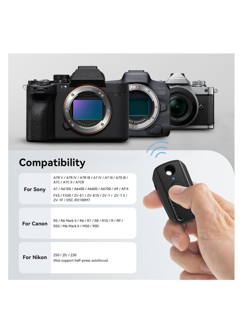 SYOSI - Wireless Remote Control for Camera, for Sony/Canon/Nikon Camera, fits for A7R V, A7R IV, A7R III, A7S III, A7 III, A6700, FX3, A7C, A7CR, A7C II, ZV-E10, R5, R6, R7, R8, R10, Z50, Zfc, Z30-3902 - Image 1