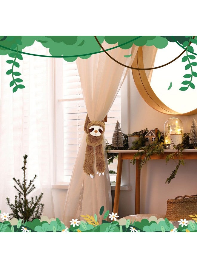 Queekay Queekay 2 Packs Sloth Stuffed Animal Hanging 18 Inch Three Toed Sloth Plush Toy with Hook and Loop Hands for Teens Adults Gifts Decors(Gray, Dark Brown)  - Image 5