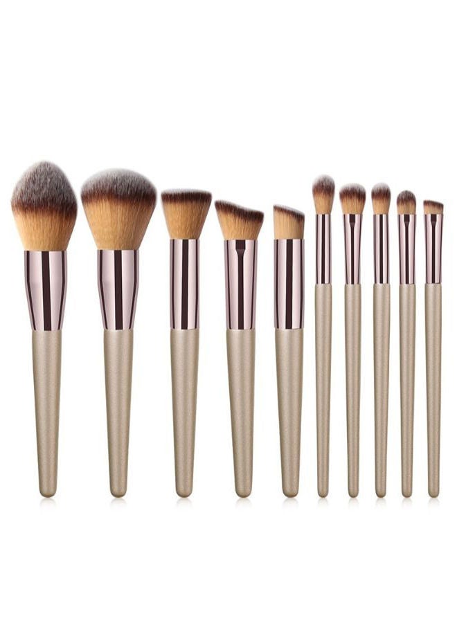 NIBEMINENT 10-Piece Makeup Brush Set Multicolour - Image 1