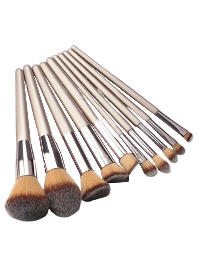 NIBEMINENT 10-Piece Makeup Brush Set Multicolour - Image 2