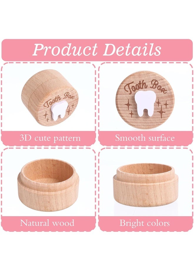 Wooden Tooth Fairy Box, 3D Carved Kids Teeth Keepsake Storage Box - Image 4