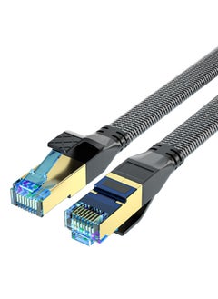 Generic SKG Class 8 10 Gigabit Network Cable Cat8 Network Cable Home Super Class 8 5G Network Pure Copper Shielded Computer Router-Color:CAT8 White Flat Wire-Line Length:8 M  - Image 3