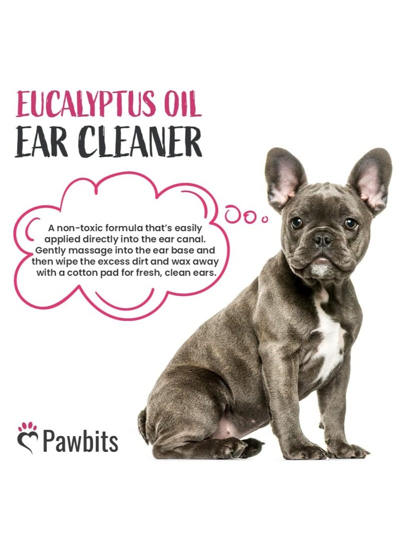 منظف ​​الأذن للكلاب والقطط محلول مرطب لتنظيف الأذن بزيت الأوكالبتوس لإزالة الأوساخ والشمع قطرات غير سامة ومهدئة لإيقاف الحكة وعدم الراحة واهتزاز الرأس 500 مل - Image 5