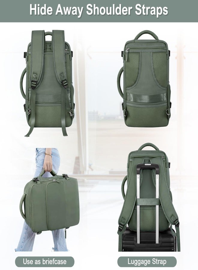 Sinaliy Travel Backpack, Army Green, Large, Travel - Image 4