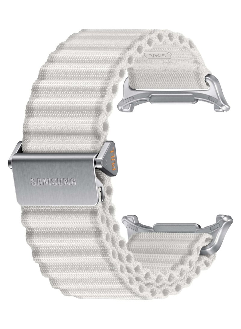 SAMSUNG Galaxy Watch Ultra Trail Band, Smartwatch Replacement Strap for Men and Women, One Click Attachment, ET-SVL70MOEGUJ, White Sand - Image 1