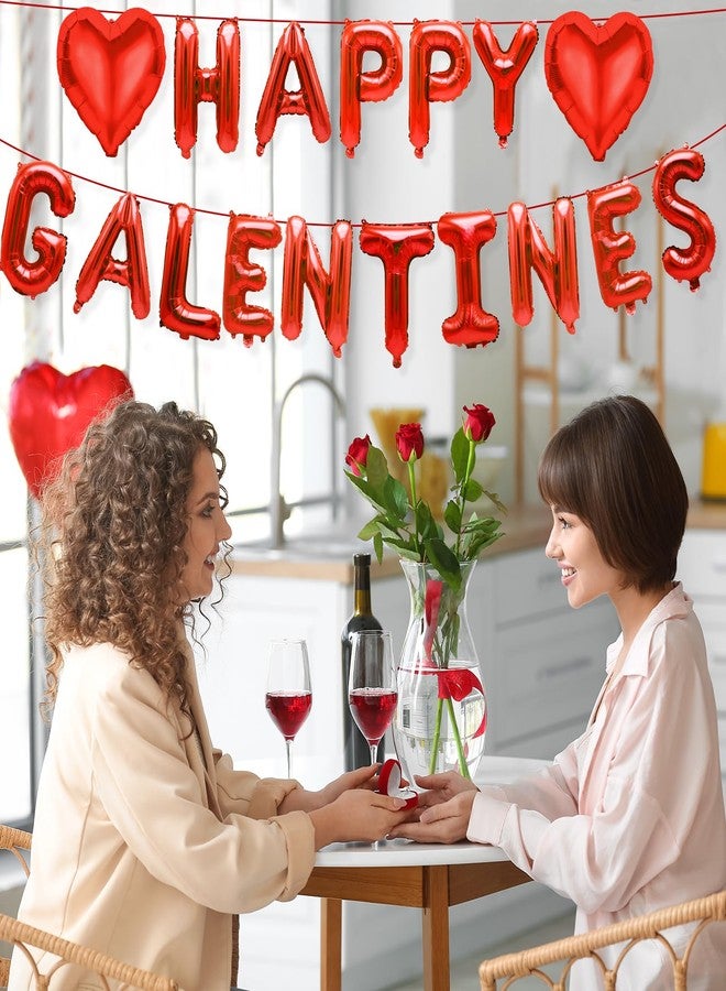 FunnyPars Galentines Day Balloons Banner, 16" Red Heart Shaped Letters, Occasion Decor for Party - Image 5
