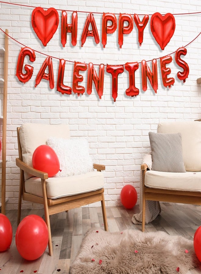 FunnyPars Galentines Day Balloons Banner, 16" Red Heart Shaped Letters, Occasion Decor for Party - Image 4
