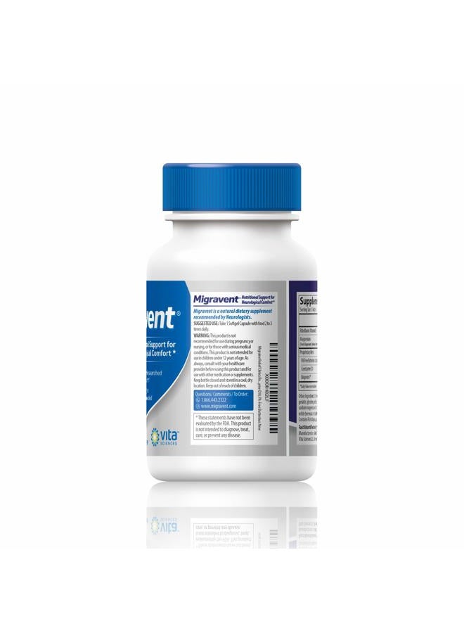Vita Sciences Migravent Migraine Relief Supplement w/Vitamin B2, Riboflavin, Magnesium, Coenzyme CoQ10, PA-Free Butterbur, Bioperine, Premium Herbal Extracts 60 Count - Image 4