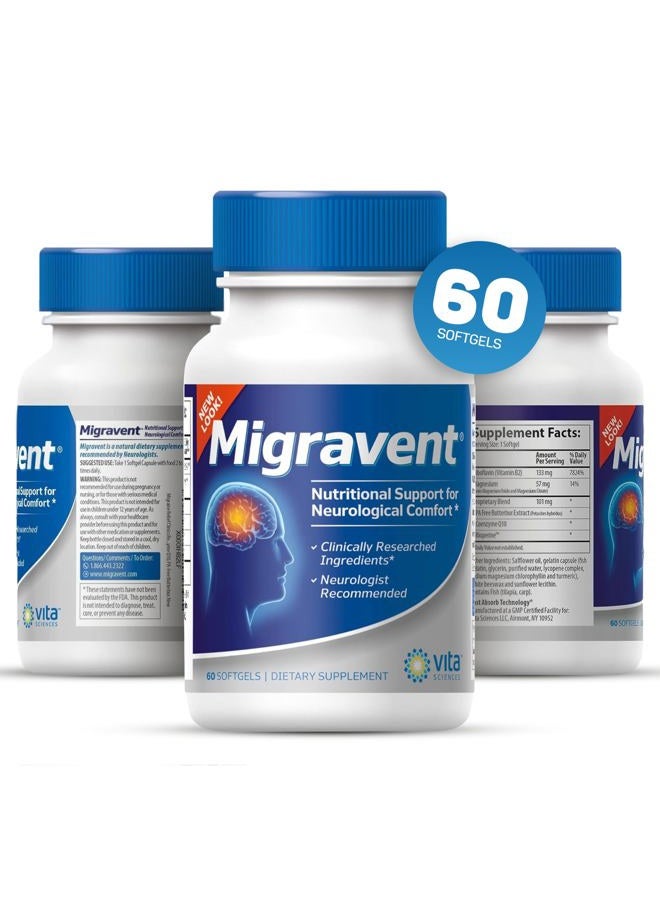 Vita Sciences Migravent Migraine Relief Supplement w/Vitamin B2, Riboflavin, Magnesium, Coenzyme CoQ10, PA-Free Butterbur, Bioperine, Premium Herbal Extracts 60 Count - Image 5