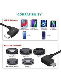 PDEEY Artisan Tribute Micro Ab To Usb C Replacement For Dji Mavic Mini/Mavic 2 Pro Controller Usb Type-C Otg Cable, 9.8 Inch  - Image 3