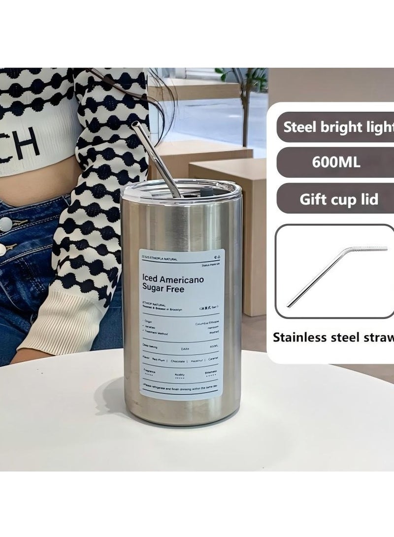 NOOA Stainless Steel Vacuum Insulated Coffee Mug Tumbler with Lid and Straw for Water Iced Tea or Coffee Smoothie and More Coffee Travel Mug for Car/Home/Office/Party/Camping - Image 1