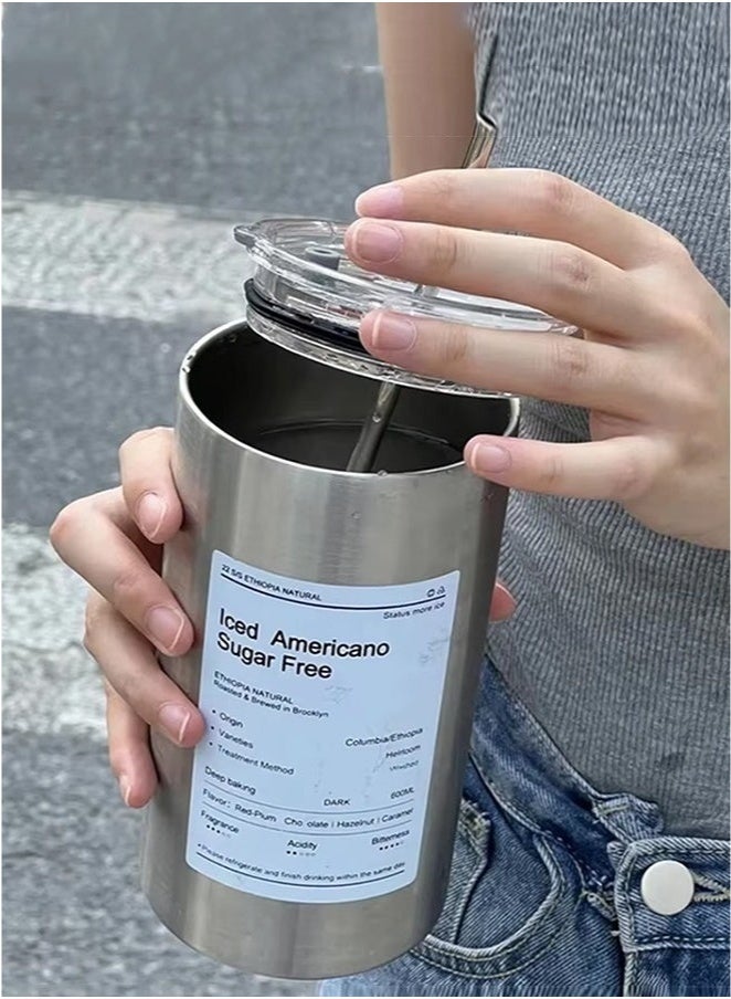 NOOA Stainless Steel Vacuum Insulated Coffee Mug Tumbler with Lid and Straw for Water Iced Tea or Coffee Smoothie and More Coffee Travel Mug for Car/Home/Office/Party/Camping - Image 3