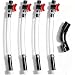Taiss 4PCS Racing Fuel Jug Hose with Ball Valve 2 Benders14 Inch Fuel Filler Hose for LC2 Jugs Gas Can Spout Replacement Gas Tank Filler hose Suitable for 55 Gallon Vp Jugs - Image 2