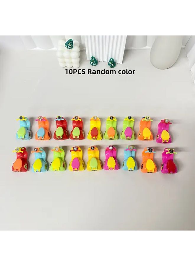 10Pcs Colorful Inertia Motorcycle Toy Cars Mini Model Christmas Birthday Gift - Image 1