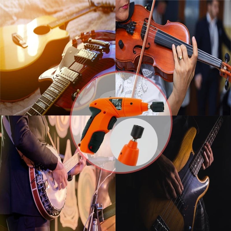 Pyle Wireless Electric Guitar String Winder - Universal Instrument String Winder Guitar Drill w/ Built-in Powered Rechargeable Battery & LED Lights, Compatible w/Virtually All Brand Models - PCBLWN41 - Image 4