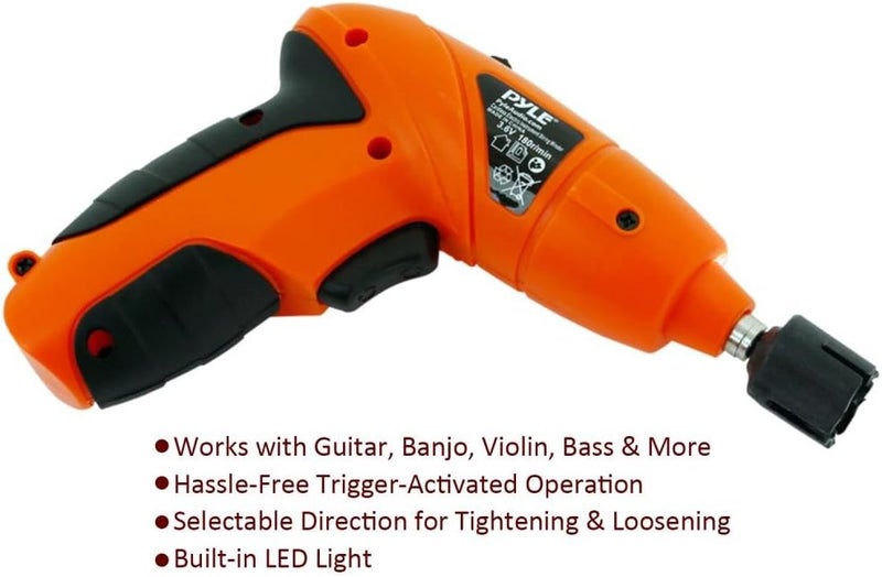 Pyle Wireless Electric Guitar String Winder - Universal Instrument String Winder Guitar Drill w/ Built-in Powered Rechargeable Battery & LED Lights, Compatible w/Virtually All Brand Models - PCBLWN41 - Image 5