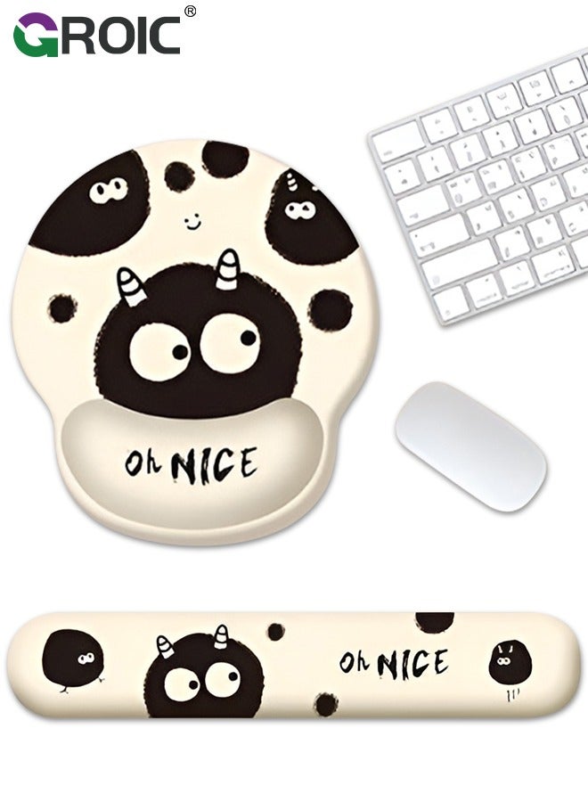 GROIC Tentacle Briquettes Keyboard Wrist Rest Pad, Wrist Support for Keyboard, Cute Memory Foam Mouse Pad with Wrist Support and Keyboard Pad for Office, Gaming  - Image 1