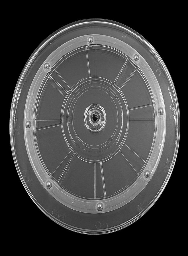 Rierdge 1 Pack 9 inch Lazy Susan Turntable - Acrylic Ball Bearing Rotating Tray for Cake, Spice Rack - Perfect for Kitchen Pantry with 360˚Rotation - Image 3