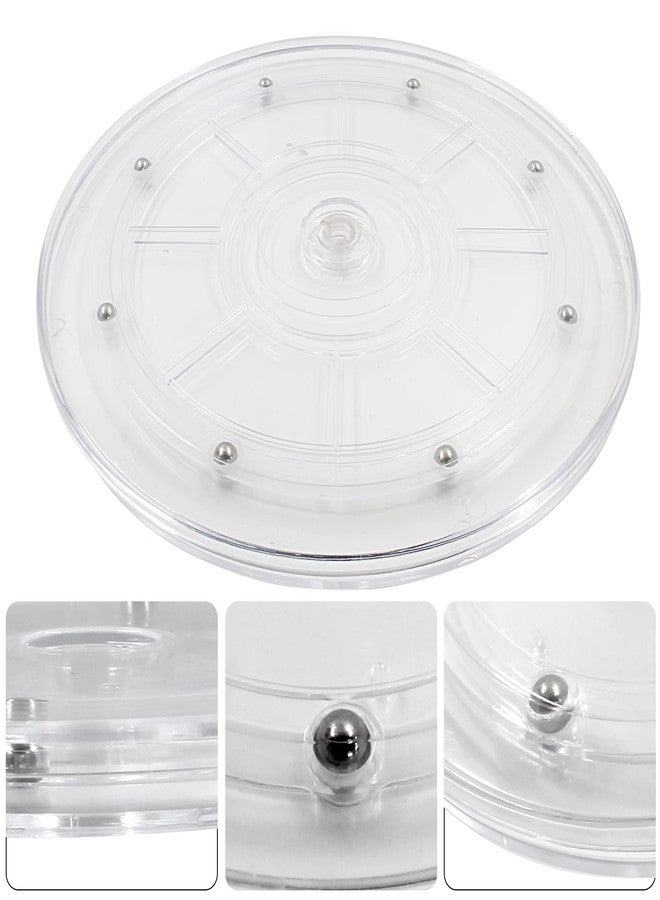 Rierdge 1 Pack 9 inch Lazy Susan Turntable - Acrylic Ball Bearing Rotating Tray for Cake, Spice Rack - Perfect for Kitchen Pantry with 360˚Rotation - Image 4