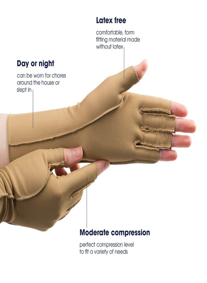 isotoner womens One Pair of Open Finger Cold Weather Gloves, Camel, Medium US - Image 2