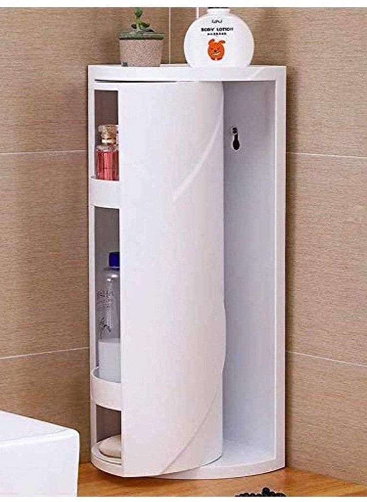 Generic - Bathroom Corner Shelf 3 Tier Shower Storage Multi-Function 360 Rotating Shelf Bathroom Kitchen Storage Rack - Image 1