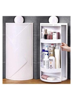 Bathroom Corner Shelf 3 Tier Shower Storage Multi-Function 360 Rotating Shelf Bathroom Kitchen Storage Rack
