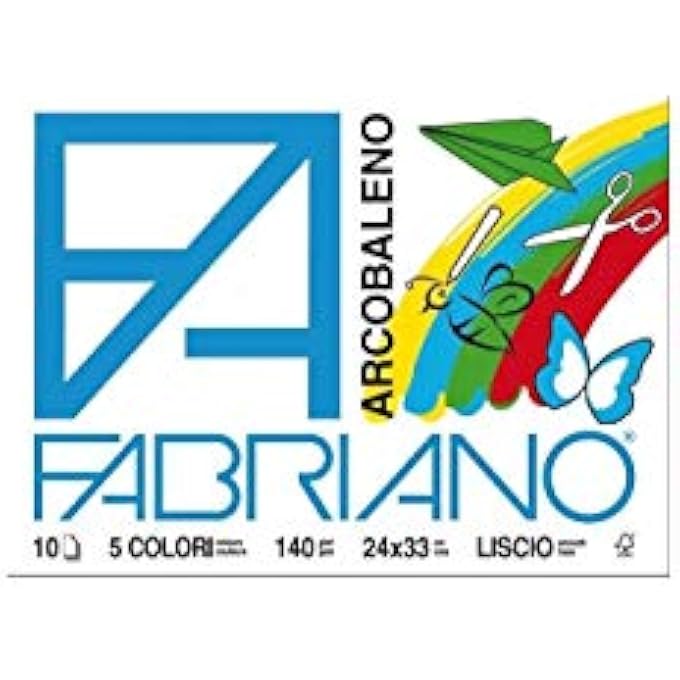 ARCOBALENO DRAWING BOOK 24X33 CM, 140GSM, 10 SHEETS (STAPLE BOUND PADS)