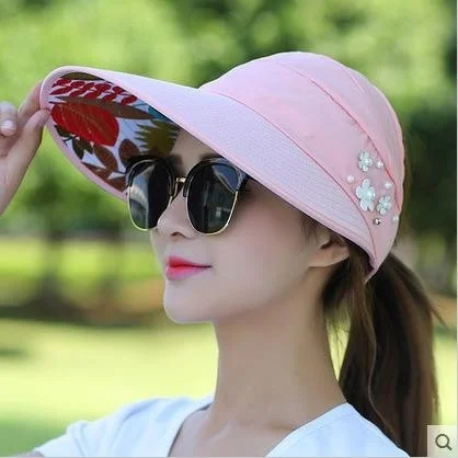 Valkyrie Wide Visor Sunscreen Women Hat Visor Sports Tennis Cap Dark Pink