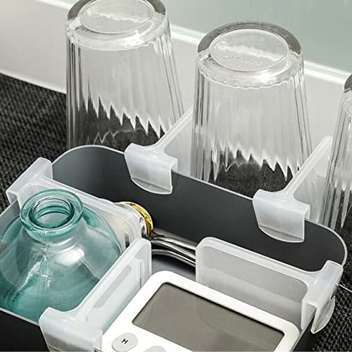 kunya Polypropylene Fridge Storage Divider For Sachet Seasoning Sauce Packet Space Saving Adjustable Divider For Kitchen Desk Bathroom (6), Clear - Image 5