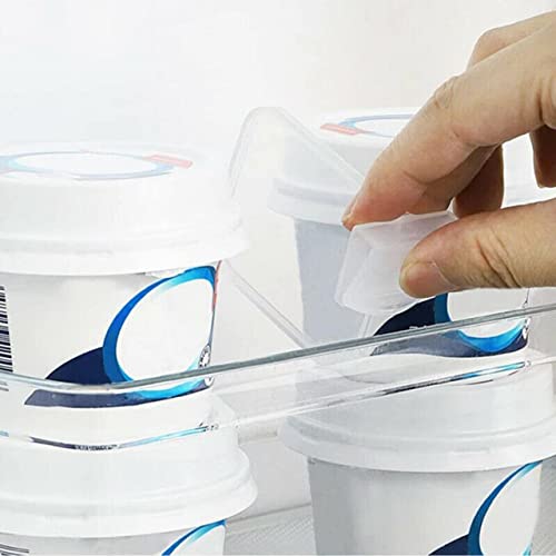 kunya Polypropylene Fridge Storage Divider For Sachet Seasoning Sauce Packet Space Saving Adjustable Divider For Kitchen Desk Bathroom (6), Clear - Image 2
