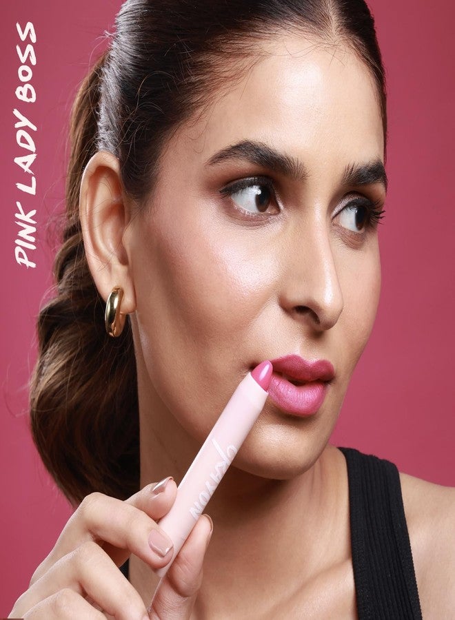 Gleva Crayon Lipstick Silky Matte Finish Smudge-proof, Water-Resistant Non-Drying Lipcolor - Matte Resistance Long Lasting Crayon Lipsticks (Pink Lady Boss) - Image 4