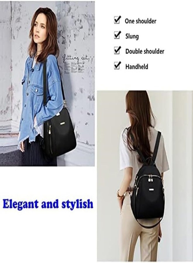 JAISOM Women’s Backpack Small Shoulder Bag Girls Mini Water‑Resistant Anti‑Theft Backpack Black Stylish Lightweight 15L College Office Travel Casual Daypack With Adjustable Straps Secure Compartments - Image 5