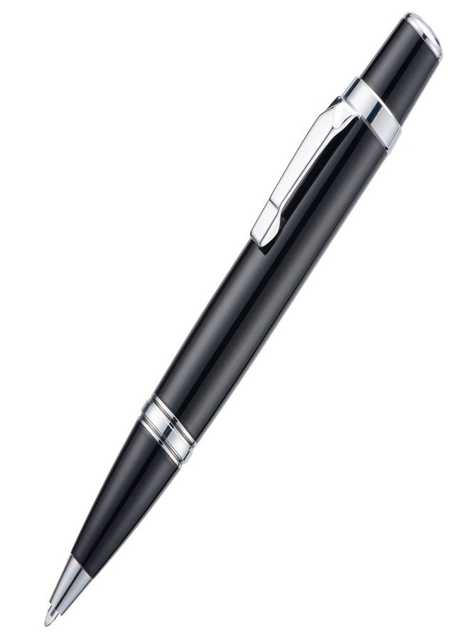 Wikult 3PCS Mini Ballpoint Pens with Extra Refills Set, 1mm Medium Point Black Ink, Smooth Writing Metal Pen for Business Office Teacher Student Wedding Guest Gift (Silver Trim) - Image 4