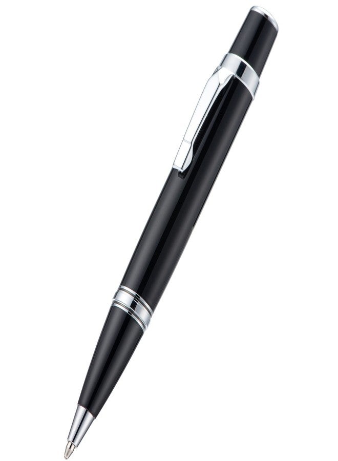 Wikult 3PCS Mini Ballpoint Pens with Extra Refills Set, 1mm Medium Point Black Ink, Smooth Writing Metal Pen for Business Office Teacher Student Wedding Guest Gift (Silver Trim) - Image 2
