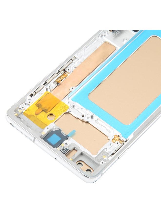 شاشة LCD TFT بديلة لهاتف Samsung Galaxy S10+ SM-G975 مع محول رقمي كامل التجميع مع إطار، لا تدعم التعرف على بصمة الإصبع، فضي