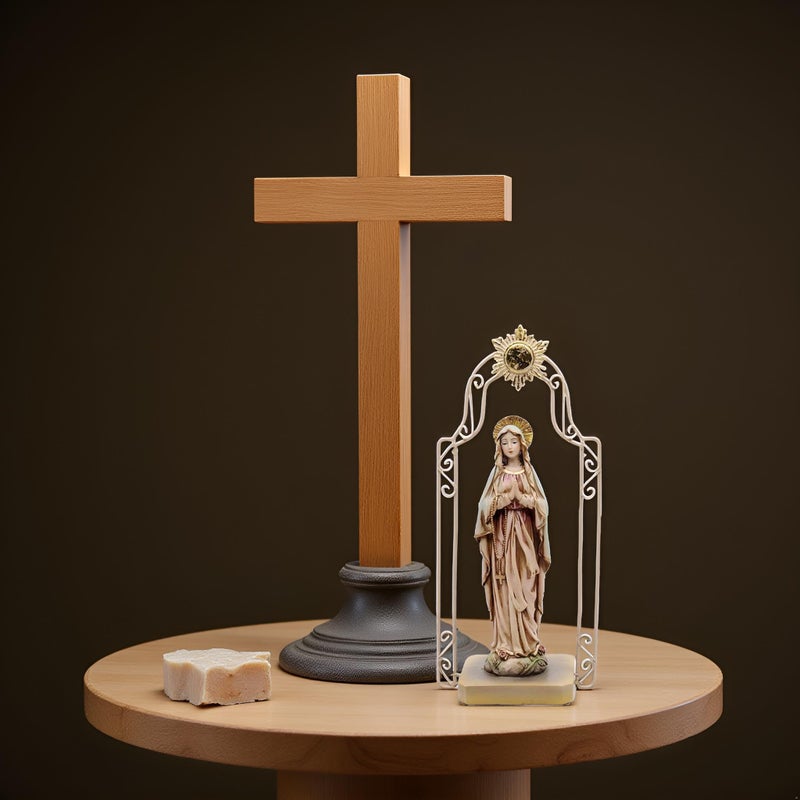 Comfy Hour Mindful and Sacred Collection 11" Religious Praying Virgin Mary Statue, The Blessed Mother of The Immaculate Concepcion Home Madonna Figurine, Polyresin - Image 5